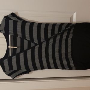 Cotton shor sleeve striped shirt